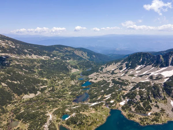 Καταπληκτική Αεροφωτογραφία Της Λίμνης Πόποβο Στο Βουνό Πιρίν Της Βουλγαρίας — Φωτογραφία Αρχείου