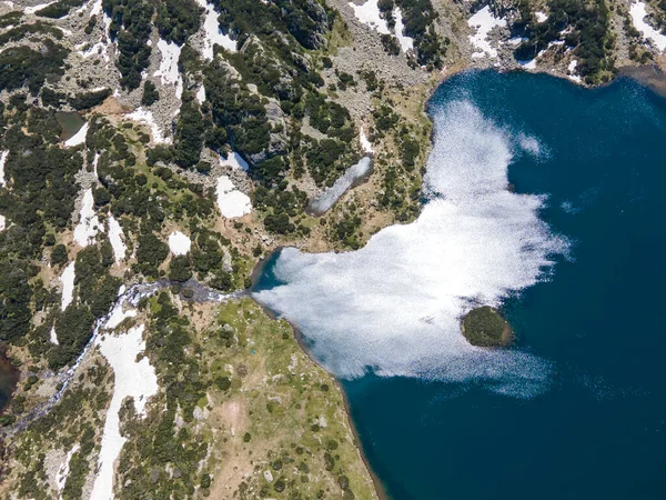 Amazing Aerial View Popovo Lake Pirin Mountain Bulgaria — Stok Foto
