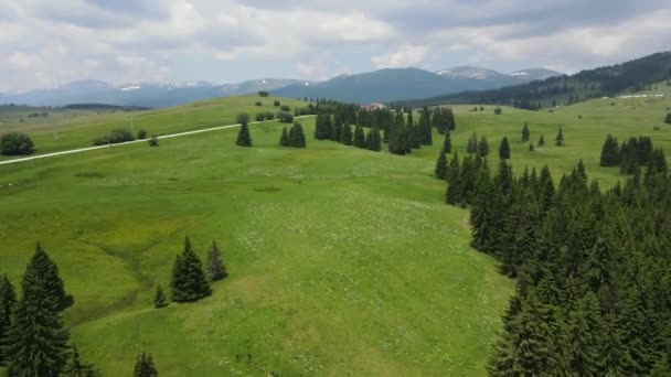 Incredibile Vista Aerea Della Montagna Rila Vicino Alla Diga Belmeken — Video Stock