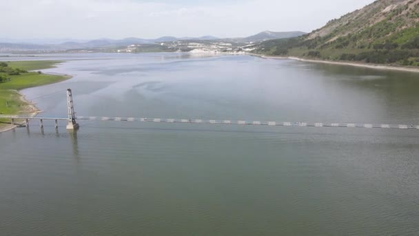 Vista Aérea Del Puente Lisitsite Sobre Embalse Studen Kladenets Región — Vídeos de Stock