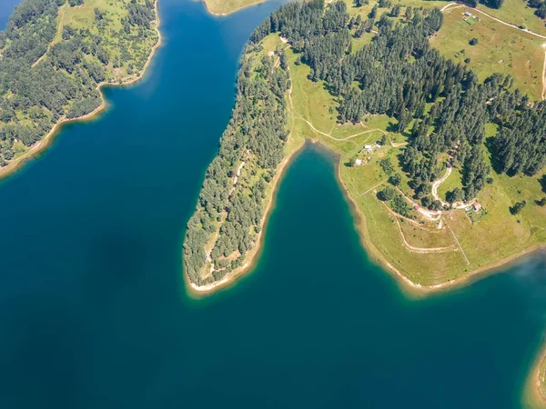 Amazing Aerial View Dospat Reservoir Smolyan Region Болгарія — стокове фото