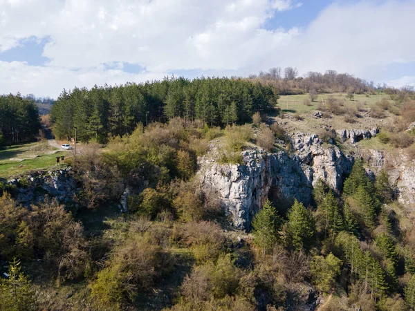 Вид Згори Ущелину Річки Іскар Поблизу Села Міланово Балканські Гори — стокове фото