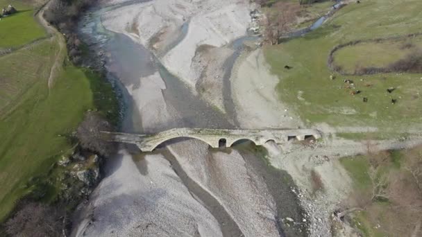 Puente Romano Antiguo Cerca Aldea Nenkovo Las Montañas Rhodope Región — Vídeo de stock