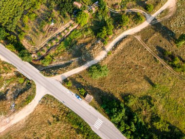 Petrich Vadisi, Blagoevgrad bölgesinin hava günbatımı manzarası, Bulgaristan