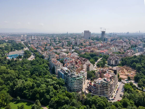 Vista Aérea Surpreendente South Park Cidade Sofia Bulgária — Fotografia de Stock