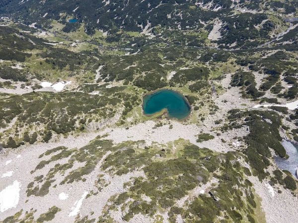 Vue Aérienne Imprenable Sur Lac Muratovo Pirin Mountain Bulgarie — Photo