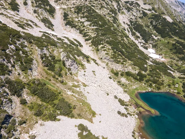 Vue Aérienne Imprenable Sur Lac Muratovo Pirin Mountain Bulgarie — Photo