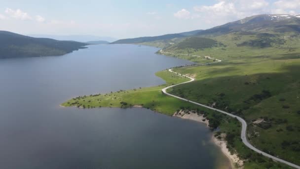 Vue Aérienne Incroyable Barrage Belmeken Montagne Rila Bulgarie — Video