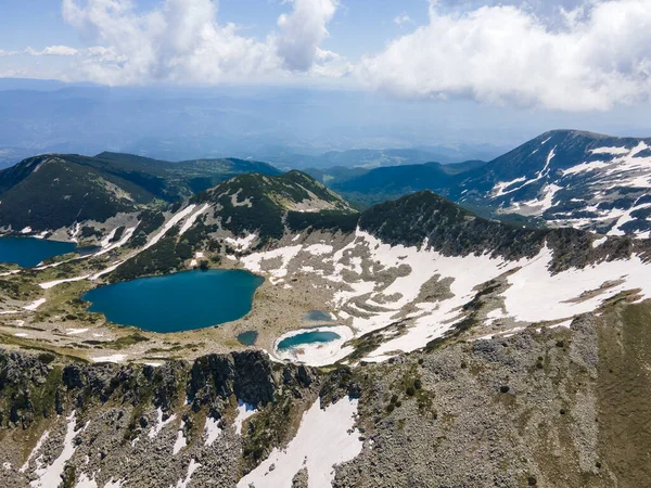 Amazing Aerial View Kremenski Lake Pirin Mountain Bulgaria — Stok Foto