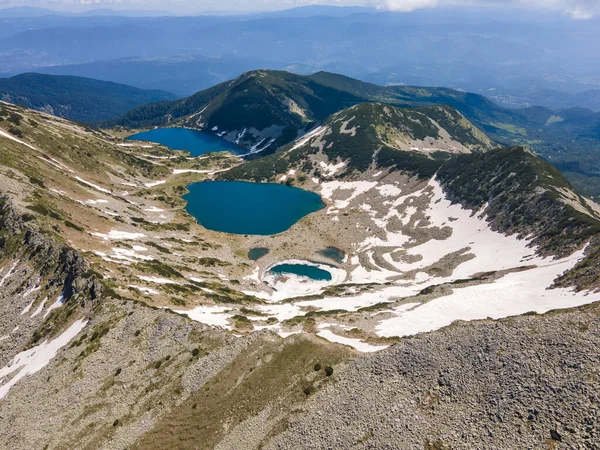 Úžasný Letecký Pohled Kremenská Jezera Pirínská Hora Bulharsko — Stock fotografie
