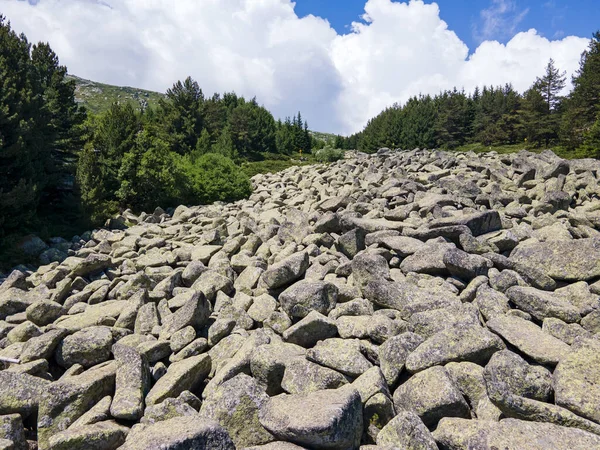 Zicht Vanuit Lucht Morenite Moraines Stenen Rivier Bij Vitosha Mountain — Stockfoto