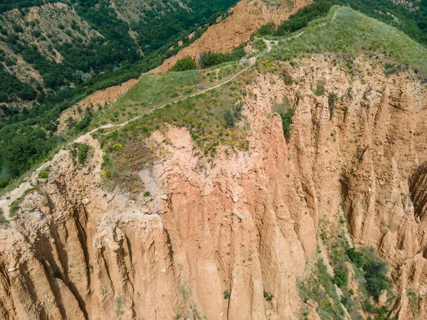 Increíble Vista Aérea Formación Rocas Pirámides Stob Montaña Rila Región —  Fotos de Stock