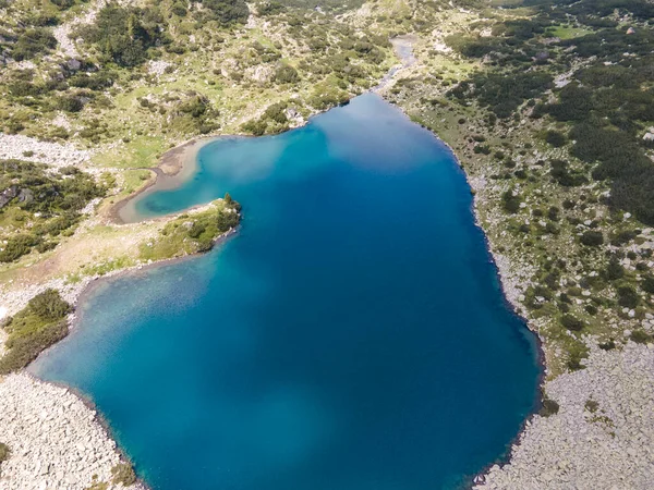 Vista Aérea Incrível Lago Fish Banderitsa Pirin Mountain Bulgária — Fotografia de Stock