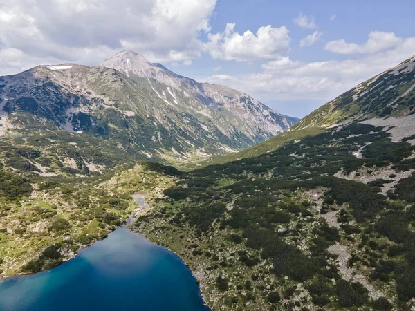 Menakjubkan Pemandangan Udara Danau Fish Banderitsa Pirin Mountain Bulgaria — Stok Foto