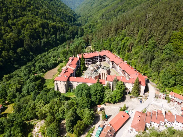 Úžasný Letecký Pohled Klášter Rila Kyustendilský Kraj Bulharsko — Stock fotografie