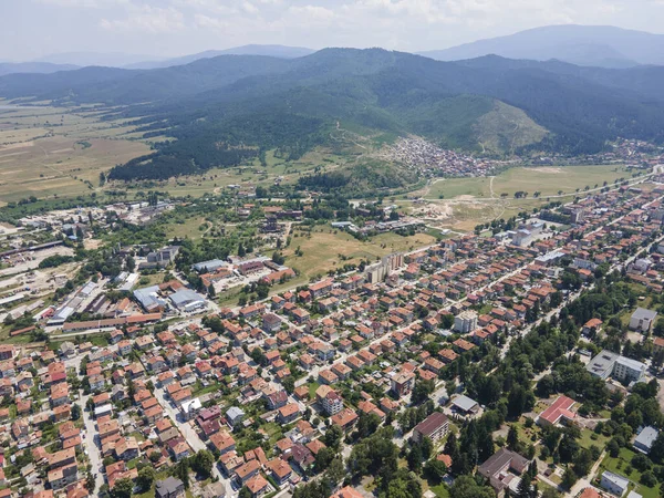 Αεροφωτογραφία Του Διάσημου Θέρετρου Σπα Του Velingrad Περιοχή Pazardzhik Βουλγαρία — Φωτογραφία Αρχείου