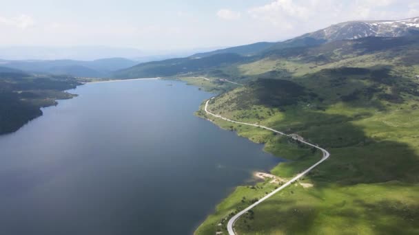 Vue Aérienne Incroyable Barrage Belmeken Montagne Rila Bulgarie — Video