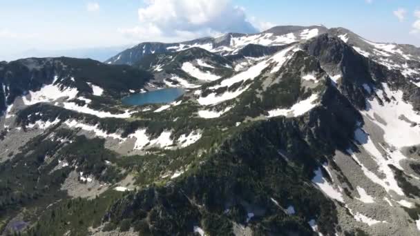 Prachtig Uitzicht Vanuit Lucht Kremenski Meren Dzhano Piek Pirin Mountain — Stockvideo