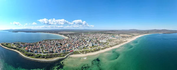 Bulgaristan Burgaz Bölgesi Primorsko Kentinin Şaşırtıcı Hava Manzarası — Stok fotoğraf