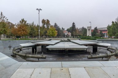 PLEVEN, BULGARIA - 8 Kasım 2020: Bulgaristan 'ın Plevne kentinin Panoraması