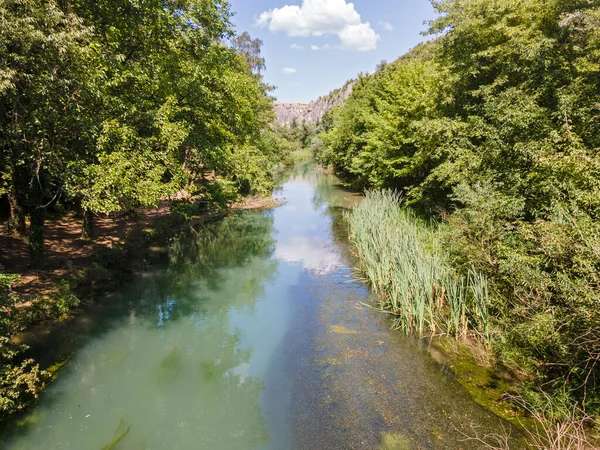 Flygfoto Över Iskar Panega Geopark Längs Floden Gold Panega Regionen — Stockfoto