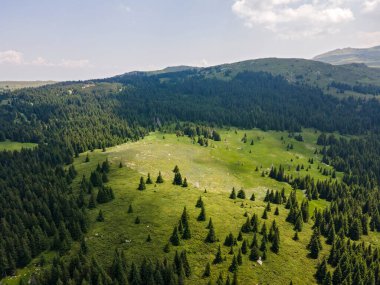 Konyarnika bölgesinin hava manzarası ar Vitosha Dağı, Sofya Şehir Bölgesi, Bulgaristan