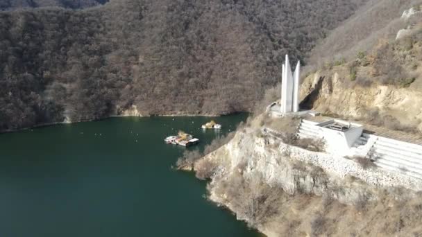 Krichim Bulgarie Janvier 2021 Vue Aérienne Détachement Partisan Rhodope Anton — Video