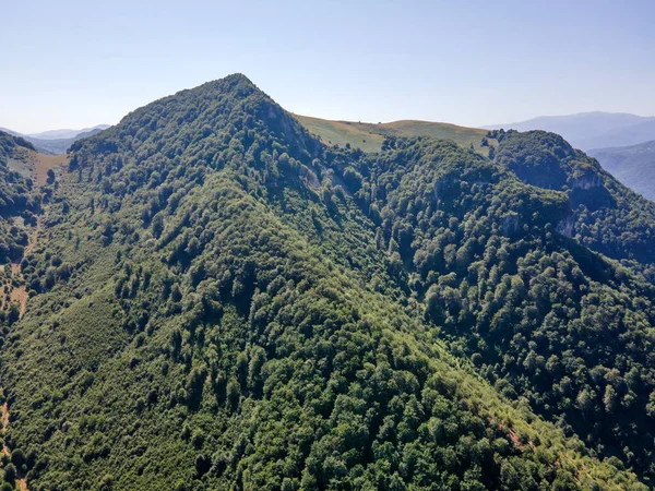 Flygfoto Över Balkan Mountain Nära Staden Teteven Lovech Region Bulgarien — Stockfoto