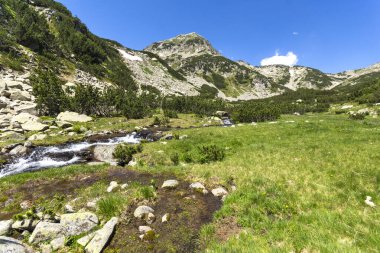 Dağ nehri ve Muratov Tepesi, Pirin Dağı, Bulgaristan
