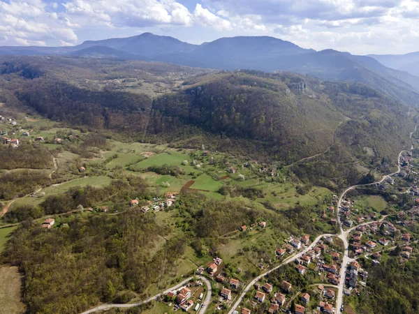 Veduta Aerea Del Villaggio Lakatnik Fiume Iskar Gorge Monti Balcani — Foto Stock