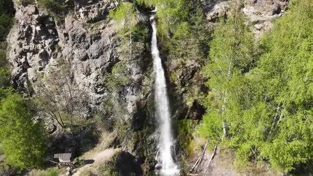 Aerial View Anton Waterfall Butterfly Peperudata Balkan Mountains Bulgaria — Stock Video