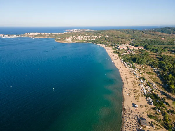 Letecký Pohled Gradina Zahrada Beach Blízkosti Města Sozopol Burgas Region — Stock fotografie