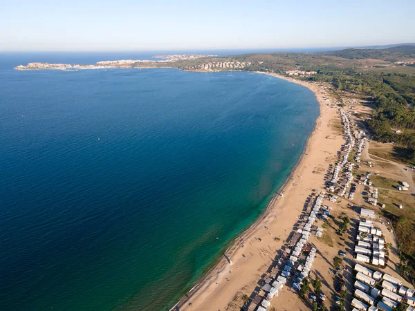 Luftaufnahme Von Gradina Garten Strand Der Nähe Der Stadt Sozopol — Stockfoto