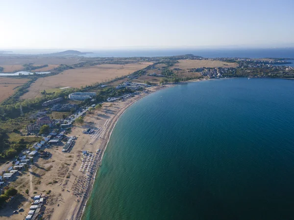 Letecký Pohled Gradina Zahrada Beach Blízkosti Města Sozopol Burgas Region — Stock fotografie