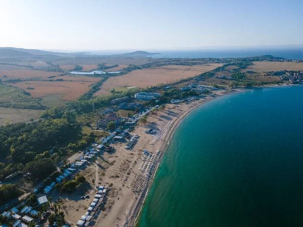Letecký Pohled Gradina Zahrada Beach Blízkosti Města Sozopol Burgas Region — Stock fotografie