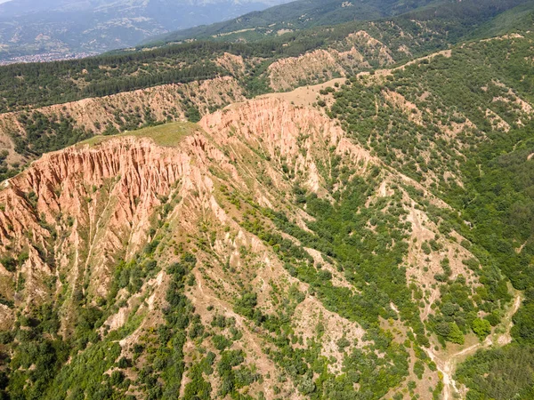 Increíble Vista Aérea Formación Rocas Pirámides Stob Montaña Rila Región —  Fotos de Stock