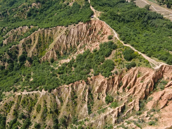 岩の形成の素晴らしい空中ビューストブピラミッド リラ山 Kyustendil地域 ブルガリア — ストック写真