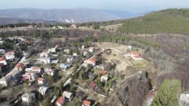 Bulgaristan 'ın Filibe Bölgesi Boykovo Köyü' nün hava manzarası