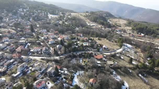 Luchtfoto Van Het Dorp Boykovo Regio Plovdiv Bulgarije — Stockvideo
