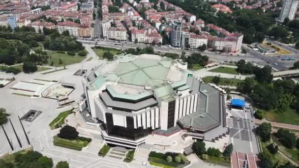 Sofia Bulgarie Juillet 2021 Vue Aérienne Palais National Culture Sofia — Video