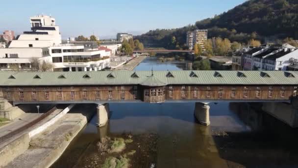 Lovech Bulgária November 2020 Csodálatos Kilátás Nyílik Város Központjában Lovech — Stock videók