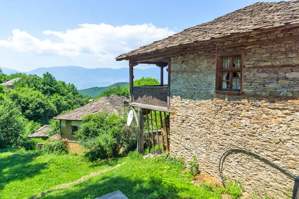 Vila Leshten Com Autênticas Casas Século Xix Região Blagoevgrad Bulgária — Fotografia de Stock