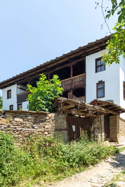 Vila Leshten Com Autênticas Casas Século Xix Região Blagoevgrad Bulgária — Fotografia de Stock