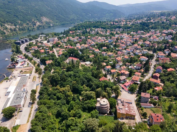 Flygfoto Sommar Syn Pancharevo Sjö Sofia Stadsregion Bulgarien — Stockfoto