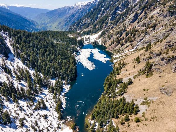Luftaufnahme Des Suhoto Sees Der Trockene See Rila Gebirge Kyustendil — Stockfoto