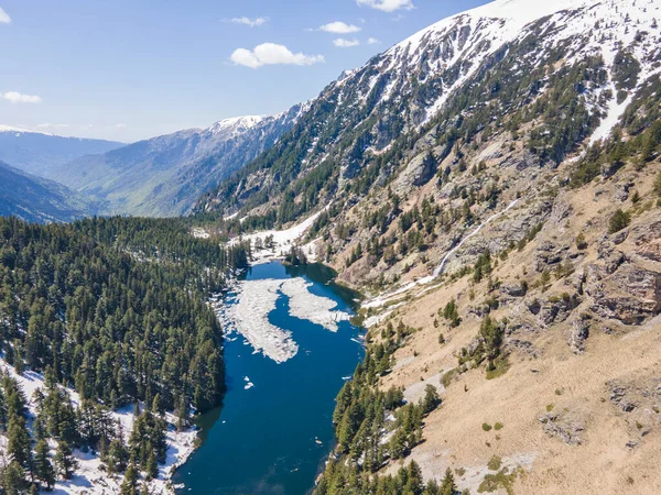 Luftaufnahme Des Suhoto Sees Der Trockene See Rila Gebirge Kyustendil — Stockfoto