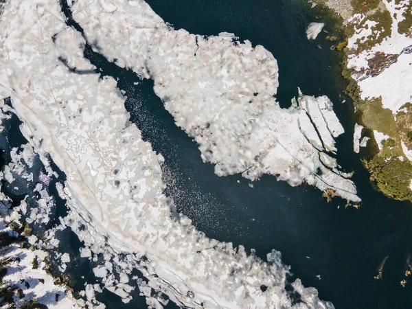 Vista Aérea Lago Suhoto Lago Seco Montanha Rila Região Kyustendil — Fotografia de Stock