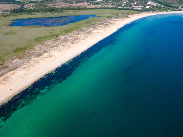 Vista Aérea Playa Del Conductor Alepu Cerca Del Complejo Dyuni — Foto de Stock