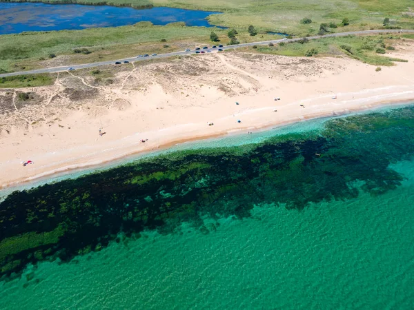 Vista Aérea Playa Del Conductor Alepu Cerca Del Complejo Dyuni — Foto de Stock