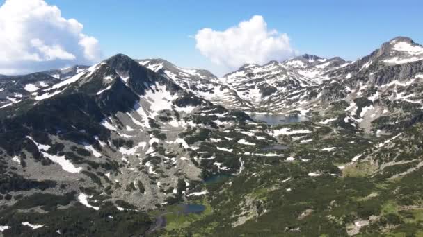 Vista Aérea Incrível Popovo Lagos Peixe Montanha Pirin Bulgária — Vídeo de Stock